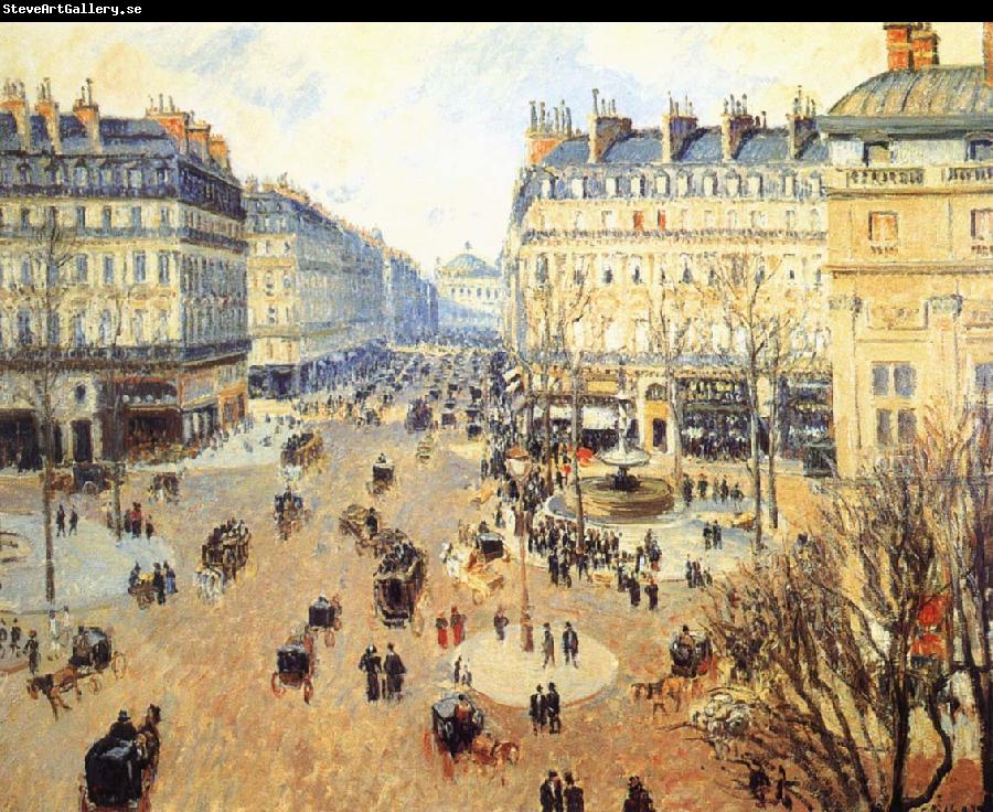 Camille Pissarro Winter afternoon, the French Theater Square